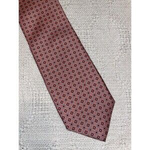 Wickett Jones Men’s Dress Tie Size 58” 3” Pink Geometric Business Formal City